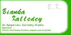 bianka kalledey business card